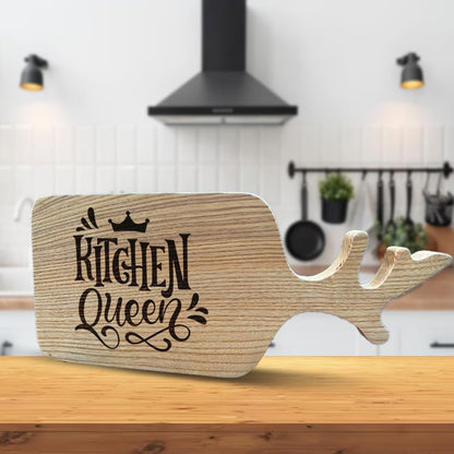 Kitchen Queen Cutting Board Wood Grill Engraved Cutting Board Gifts