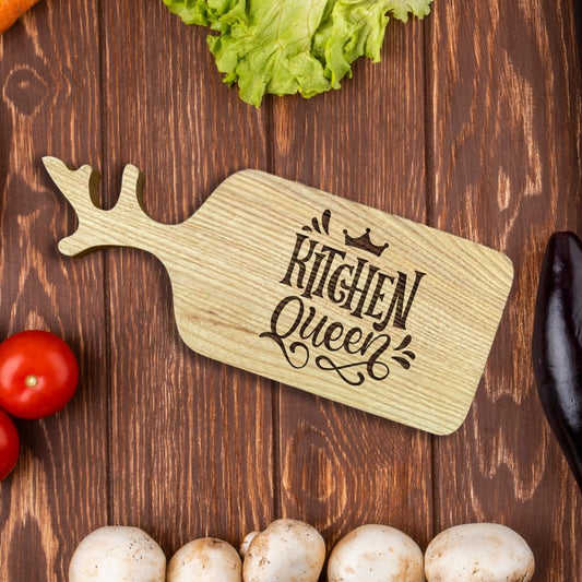Kitchen Queen Cutting Board Wood Grill Engraved Cutting Board Gifts