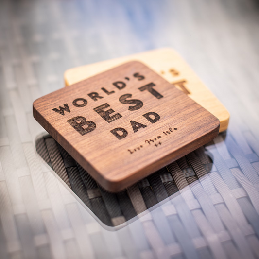 Laser Engraved Coaster 2 | Personalized Gifts | Fathers Day Gifts